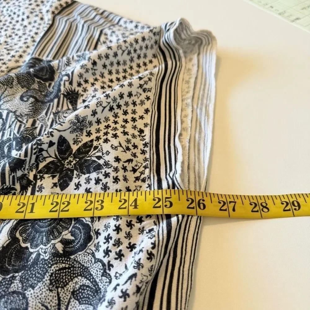 Max Studio Ivory & Black Kimono Top & Wide Leg Pants Sz S Indie, Boho - Picture 13 of 16